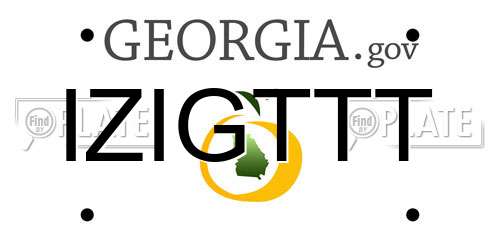 IZIGTTT Georgia License Plate