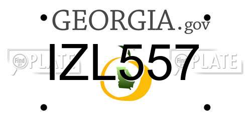 IZL557 Georgia License Plate