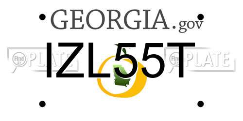 IZL55T Georgia License Plate