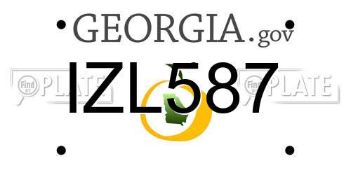 IZL587 Georgia License Plate