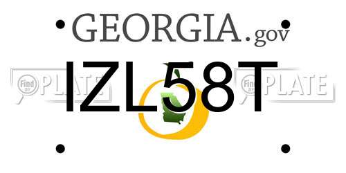 IZL58T Georgia License Plate