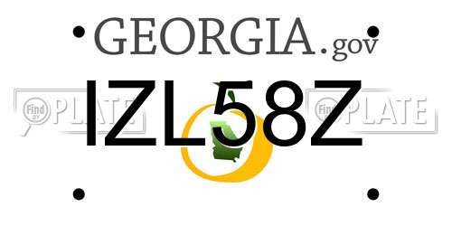 IZL58Z Georgia License Plate