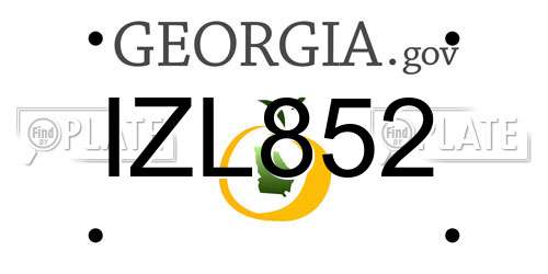 IZL852 Georgia License Plate