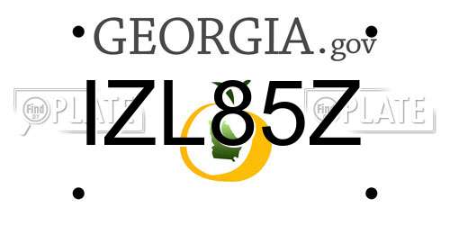 IZL85Z Georgia License Plate