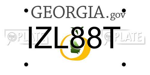 IZL88T Georgia License Plate