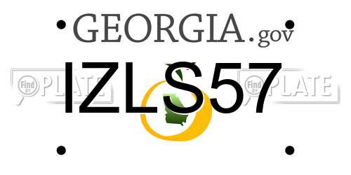 IZLS57 Georgia License Plate