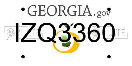 IZQ3360 Georgia License Plate