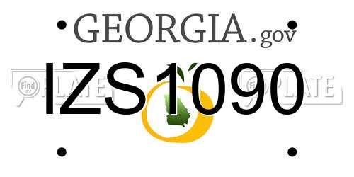 IZS1090 Georgia License Plate