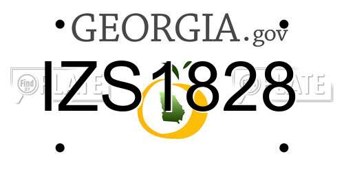 IZS1828 Georgia License Plate