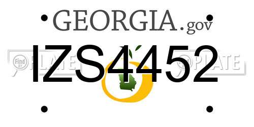 IZS4452 Georgia License Plate