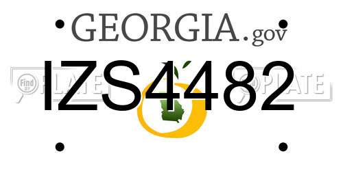 IZS4482 Georgia License Plate