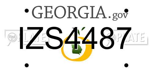 IZS4487 Georgia License Plate