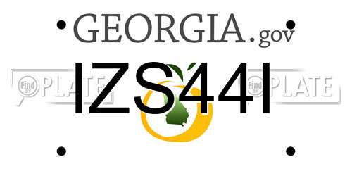 IZS44I Georgia License Plate