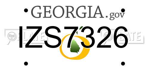 IZS7326 Georgia License Plate