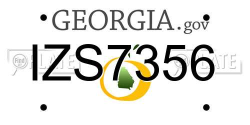 IZS7356 Georgia License Plate