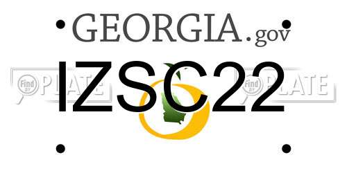 IZSC22 Georgia License Plate