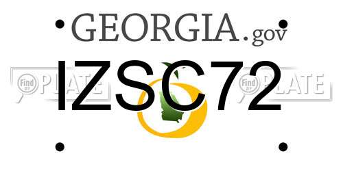 IZSC72 Georgia License Plate