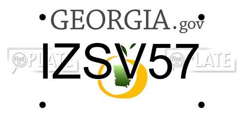 IZSV57 Georgia License Plate