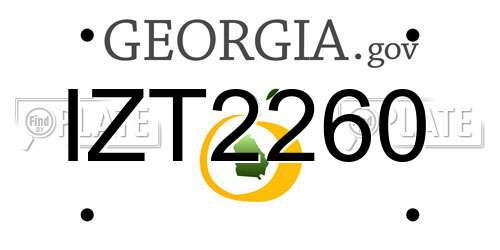IZT2260 Georgia License Plate