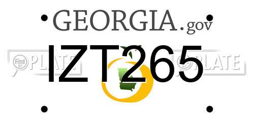 IZT265 Georgia License Plate