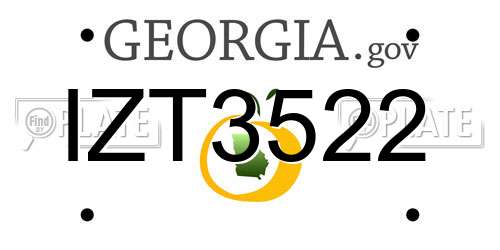 IZT3522 Georgia License Plate