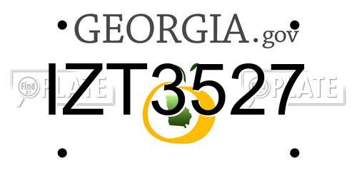 IZT3527 Georgia License Plate