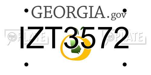 IZT3572 Georgia License Plate