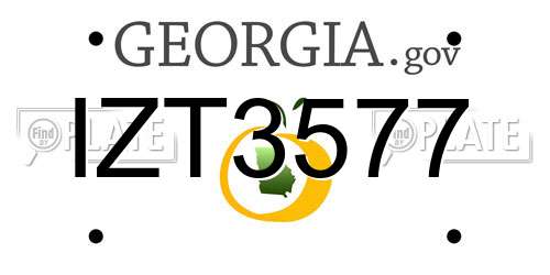 IZT3577 Georgia License Plate