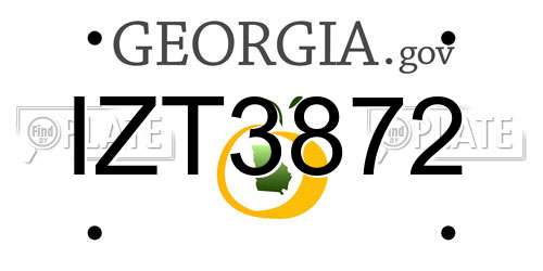 IZT3872 Georgia License Plate