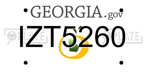 IZT5260 Georgia License Plate