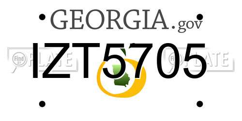 IZT5705 Georgia License Plate
