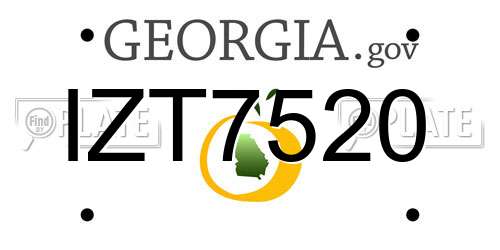 IZT7520 Georgia License Plate