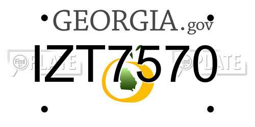 IZT7570 Georgia License Plate