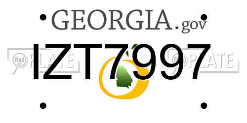 IZT7997 Georgia License Plate