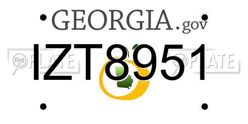 IZT8951 Georgia License Plate