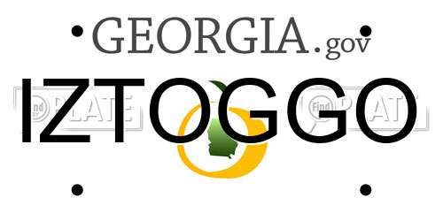 IZTOGGO Georgia License Plate