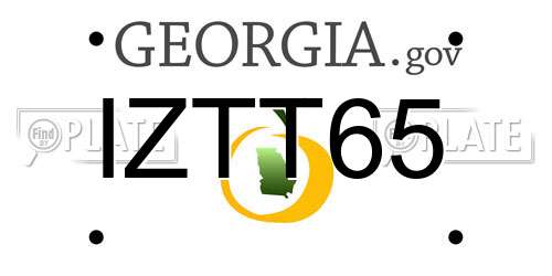 IZTT65 Georgia License Plate