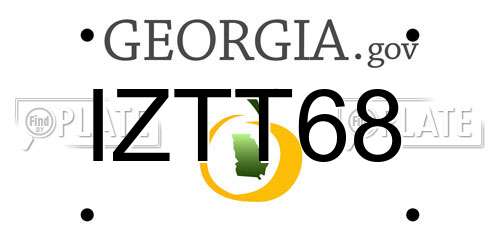IZTT68 Georgia License Plate