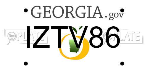 IZTV86 Georgia License Plate