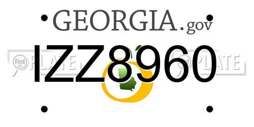 IZZ8960 Georgia License Plate