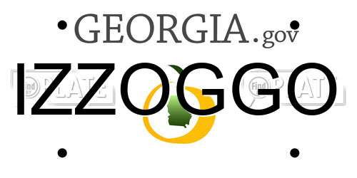 IZZOGGO Georgia License Plate