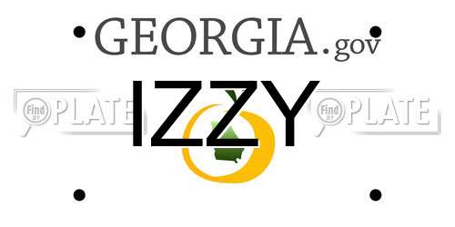 IZZY Georgia License Plate
