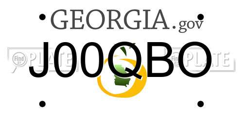 J00QBO Georgia License Plate
