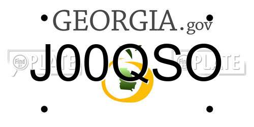 J00QSO Georgia License Plate