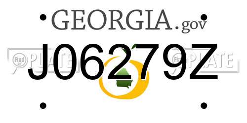 J06279Z Georgia License Plate