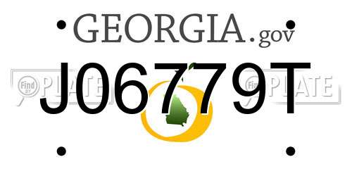 J06779T Georgia License Plate