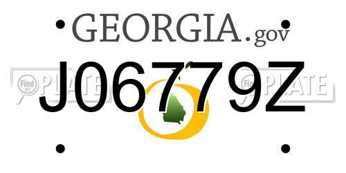 J06779Z Georgia License Plate
