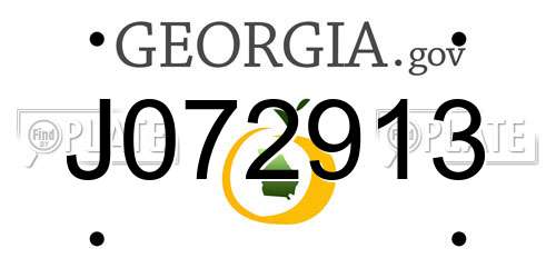 J072913 Georgia License Plate
