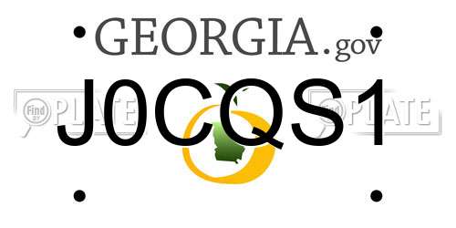 J0CQS1 Georgia License Plate