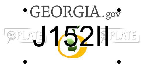 J152II Georgia License Plate